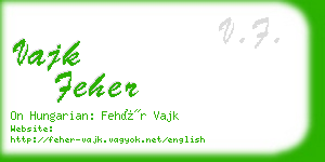 vajk feher business card